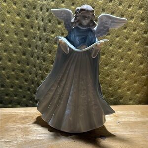 Lladro Angel Figurine in Blue and White